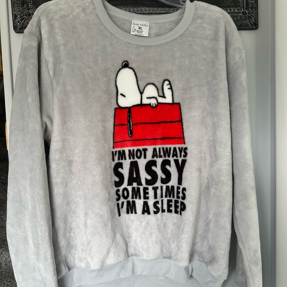 Love Tribe “I’m not always Sassy sometimes I’m asleep” sweater. (Snoopy) - Picture 4 of 6